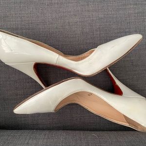 Christian Louboutin White Patent Leather Heels sz 37